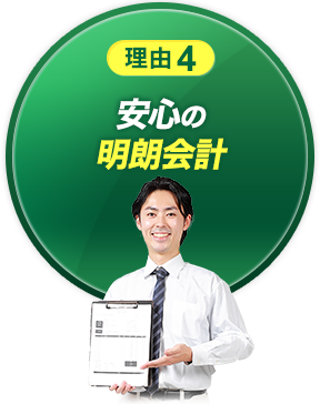 理由4　安心の明朗会計